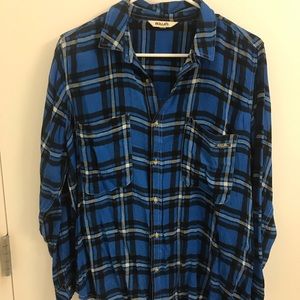 Rolla’s blue, plaid blouse. Medium.